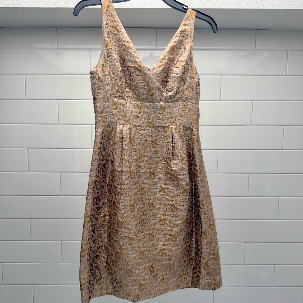 Elegant Gold Patterned Dress